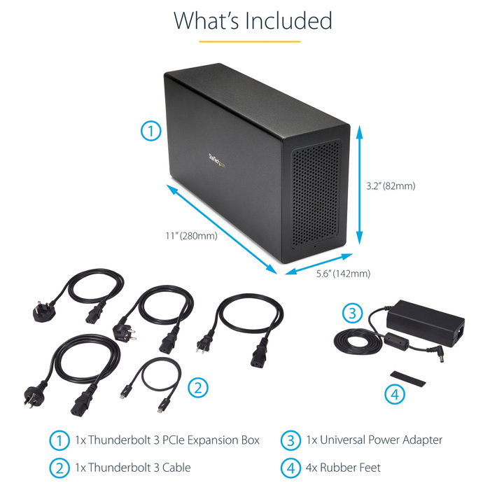 StarTech Caja Chasis de Expansión Thunderbolt 3 a PCI Express con DisplayPort