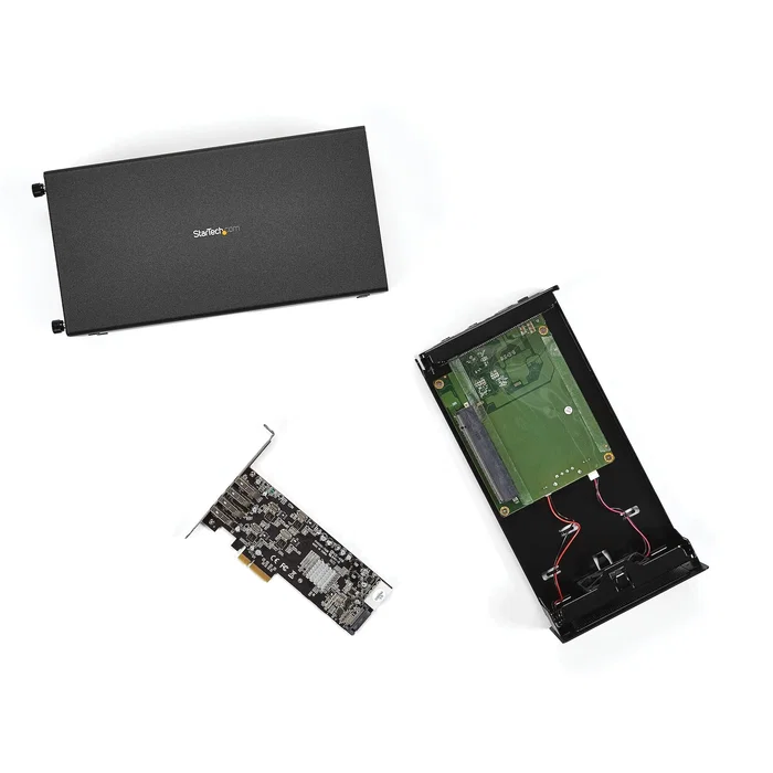 StarTech.com TB31PCIEX16 Chasis de Expansión Thunderbolt 3 PCIe x16 para Portátil y Sobremesa - Ranura Externa, DisplayPort, 40 Gbps, Negro