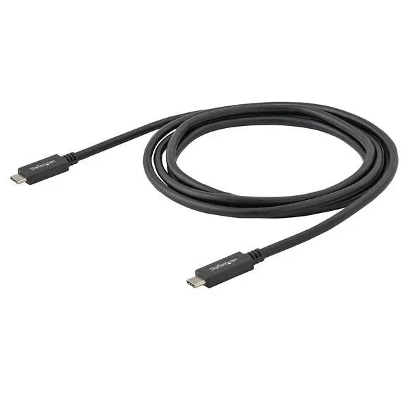 StarTech.com Cable USB31CC50CM USB-C a USB-C 0.5m Negro - USB 3.2 Gen 2 10Gbps, Carga PD 60W, Compatible Thunderbolt 3 y Video 4K