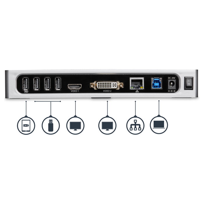 StarTech.com DK30ADD Docking Station para Doble Monitor USB 3.2 Gen 1