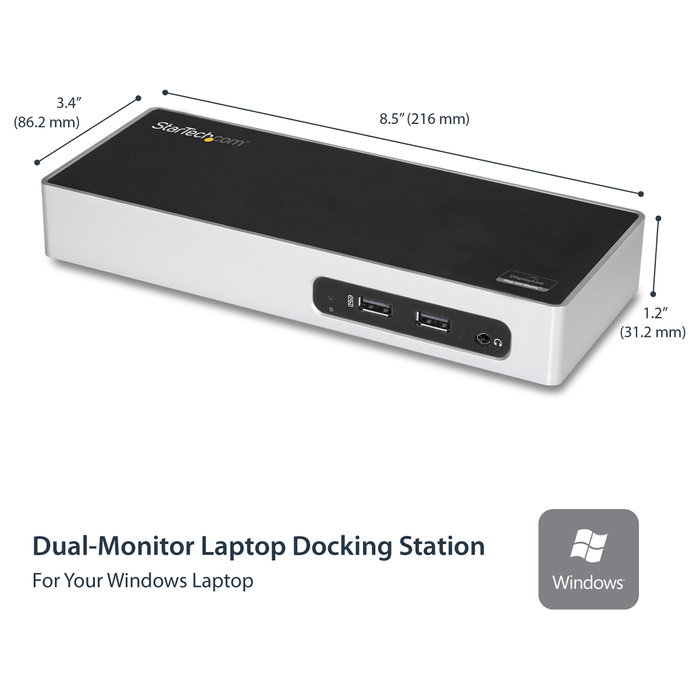 StarTech.com DK30ADD Docking Station para Doble Monitor USB 3.2 Gen 1