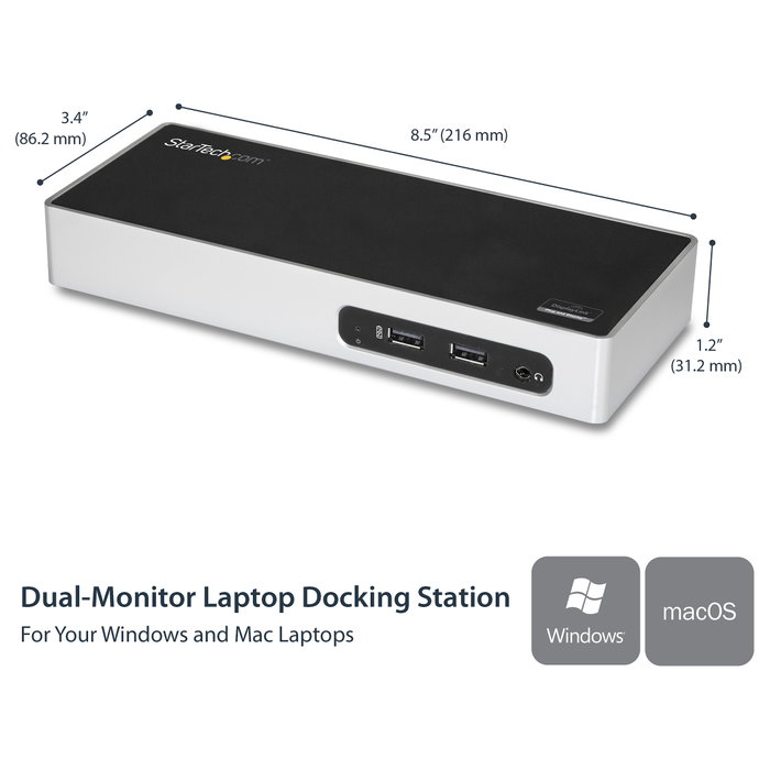 StarTech.com DK30ADD Docking Station para Doble Monitor USB 3.2 Gen 1