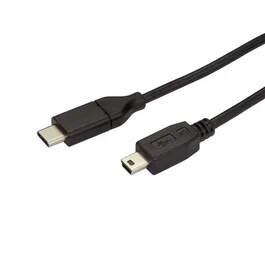 StarTech Cable USB2CMB2M USB Tipo C a Mini USB B 2m - USB 2.0 para conectar dispositivos Mini-B a puertos USB-C o Thunderbolt 3 - Negro
