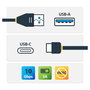 Cable USB A a USB C Startech USB31AC50CM Negro