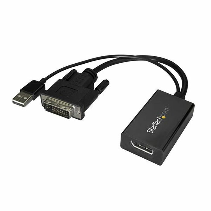 Adaptador DisplayPort a DVI Startech DVI2DP2 Negro Adaptador DisplayPort a DVI Startech DVI2DP2 Negro