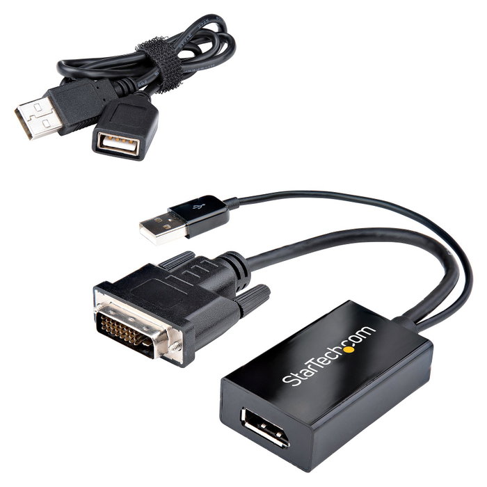 StarTech.com Adaptador DVI-D a DisplayPort con alimentación USB