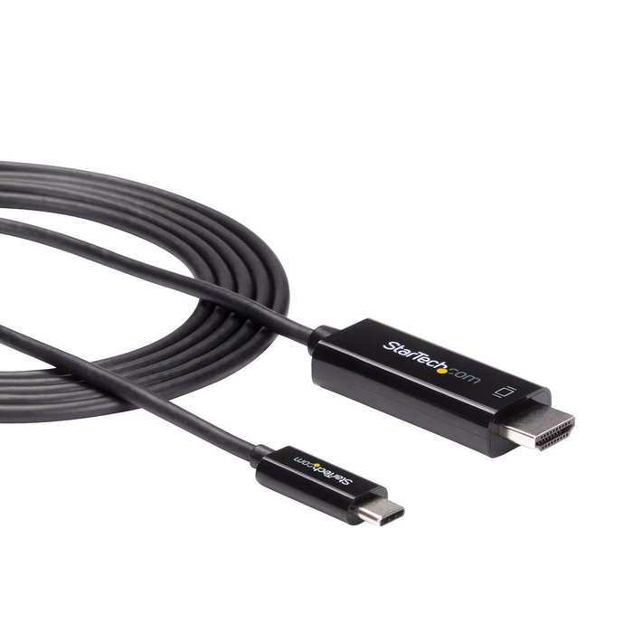 StarTech.com Cable USB-C a HDMI 2.0 de 2 metros, 4K 60Hz, Compatible con Thunderbolt 3 y DisplayPort Alt Mode, Negro
