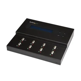StarTech.com Clonador Autónomo 1:7 para Memorias USB - Copiador USB 2.0, 1,5 GB/min, Borrado 3 Pasos, Pantalla LCD, Negro
