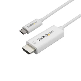 StarTech.com Cable USB C a HDMI 1m - Adaptador de Vídeo USB Tipo C a HDMI 2.0 4K 60Hz - Compatible con Thunderbolt 3 - Blanco