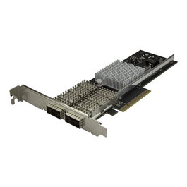 StarTech.com Tarjeta de Red PEX40GQSFP2 Dual Puerto QSFP+ 40 Gbps PCI Express - Adaptador NIC Intel XL710 para Windows Server y Linux