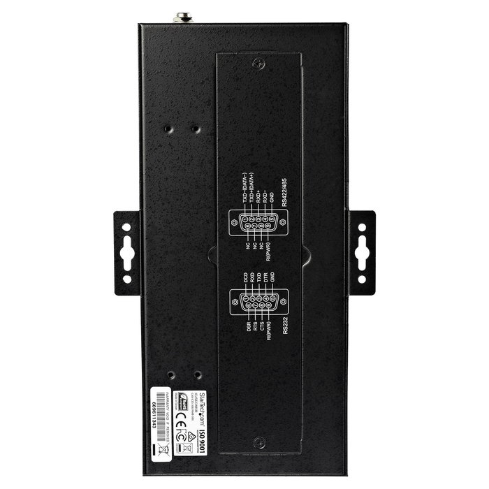 StarTech.com Adaptador USB a Serie Industrial 8 Puertos RS232/422/485 15kV ESD IP30 DIN Rail Negro Acero