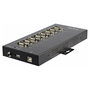StarTech.com Adaptador USB a Serie Industrial 8 Puertos RS232/422/485 15kV ESD IP30 DIN Rail Negro Acero