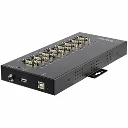 StarTech.com Adaptador Hub Serie 8 Puertos USB a RS232/RS485/RS422 Convertidor Industrial USB 2.0 DB9 Serial IP30 Montaje Carril DIN