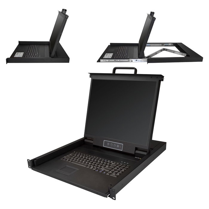 StarTech Consola KVM de Montaje en Rack 1U para Servidor - Monitor LCD 19" 1280x1024 con Teclado, Puerto VGA, USB, 50.000 MTBF