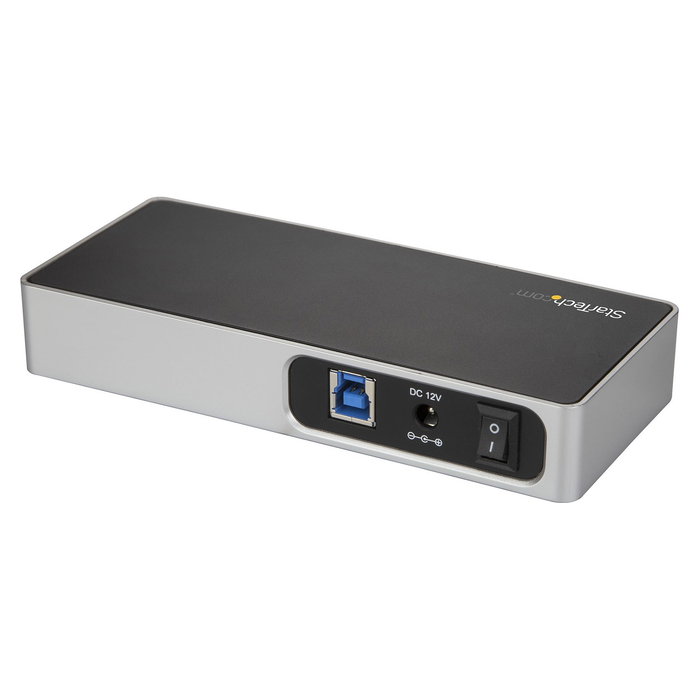 StarTech.com Hub Concentrador USB-C de 7 Puertos - 5x USB-A y 2x USB-C - 5 Gbps - USB 3.2 Gen 1 - Alimentado Externamente - Negro/Plata