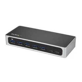 StarTech.com Hub USB-C de 7 Puertos (5x USB-A y 2x USB-C) - 5 Gbps - Negro/Plata
