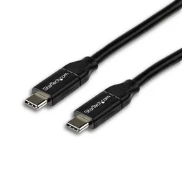 StarTech.com Cable USB-C a USB-C 2m 5A con Entrega de Alimentación USB 2.0 - Cable de Carga USBC Negro