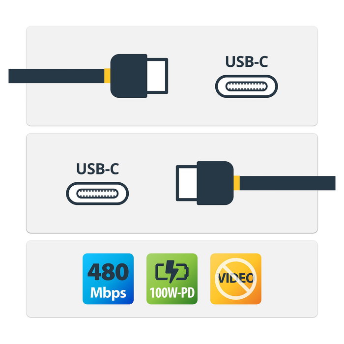 Cable USB C Startech USB2C5C2M Negro 2 m Cable USB C Startech USB2C5C2M Negro 2 m