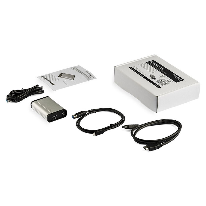 StarTech.com Dispositivo Captura Vídeo HDMI a USB-C 1080p 60fps Grabador UVC Plug-and-Play USB 3.2 Gen 1 Negro y Plata