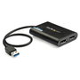 StarTech.com Adaptador Gráfico Externo USB 3.0 a DisplayPort Doble | Conversor USB 3.0 a DP con Video Doble 4K 60Hz