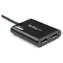 StarTech.com Adaptador Gráfico Externo USB 3.0 a DisplayPort Doble | Conversor USB 3.0 a DP con Video Doble 4K 60Hz