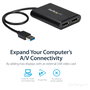 StarTech.com Adaptador Gráfico Externo USB 3.0 a DisplayPort Doble | Conversor USB 3.0 a DP con Video Doble 4K 60Hz