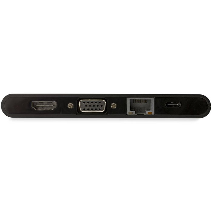 Startechcom Docking Station 9 En 1 USB-C Hub con HDMI, VGA, Ethernet, USB 3.0 y Lector de Tarjetas SD/microSD, Hasta 100W Power Delivery, Negro