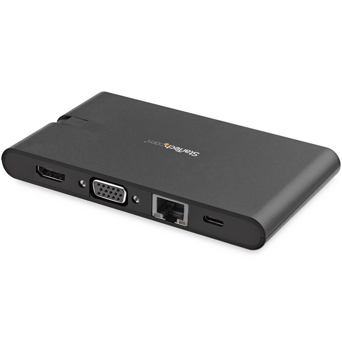 Startechcom Docking Station 9 En 1 USB-C Hub con HDMI, VGA, Ethernet, USB 3.0 y Lector de Tarjetas SD/microSD, Hasta 100W Power Delivery, Negro