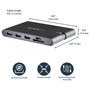 StarTech.com Docking Station USB-C HDMI y VGA DKT30CHVSCPD