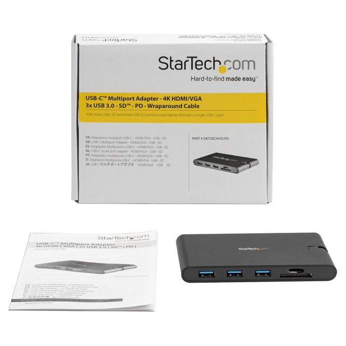 StarTech.com Docking Station USB-C HDMI y VGA DKT30CHVSCPD
