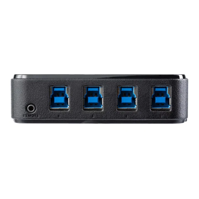 StarTech.com HBS304A24A Conmutador USB 3.2 Gen 1 de 4x4 Puertos para Compartir Periféricos (Switch USB, Automatizado, 5 Gbps) - Negro