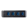 StarTech.com HBS304A24A Conmutador USB 3.2 Gen 1 de 4x4 Puertos para Compartir Periféricos (Switch USB, Automatizado, 5 Gbps) - Negro