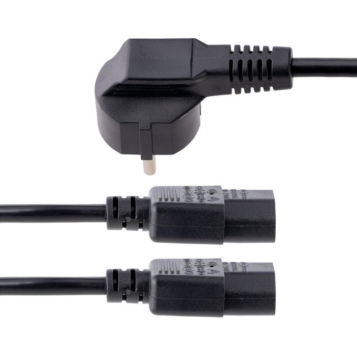 Startech Cable de alimentación para ordenador Schuko CEE7 a 2x C13 en Y, 2m Startech Cable de alimentación para ordenador Schuko CEE7 a 2x C13 en Y, 2m