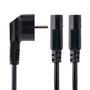 Startech Cable de alimentación para ordenador Schuko CEE7 a 2x C13 en Y, 2m