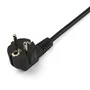 StarTech Cable de Alimentación Y PXT101YEU2M Negro 2m - Enchufe Schuko UE CEE7/7 a 2 Conectores IEC C13 250V 10A para Ordenador, Monitor