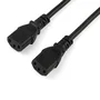 StarTech Cable de Alimentación Y PXT101YEU2M Negro 2m - Enchufe Schuko UE CEE7/7 a 2 Conectores IEC C13 250V 10A para Ordenador, Monitor