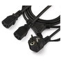 StarTech.com Cable de Alimentación en Y de 2m, Schuko a 2x C13, Negro