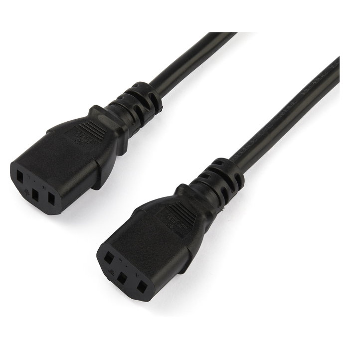 StarTech.com Cable de Alimentación en Y de 2m, Schuko a 2x C13, Negro StarTech.com Cable de Alimentación en Y de 2m, Schuko a 2x C13, Negro