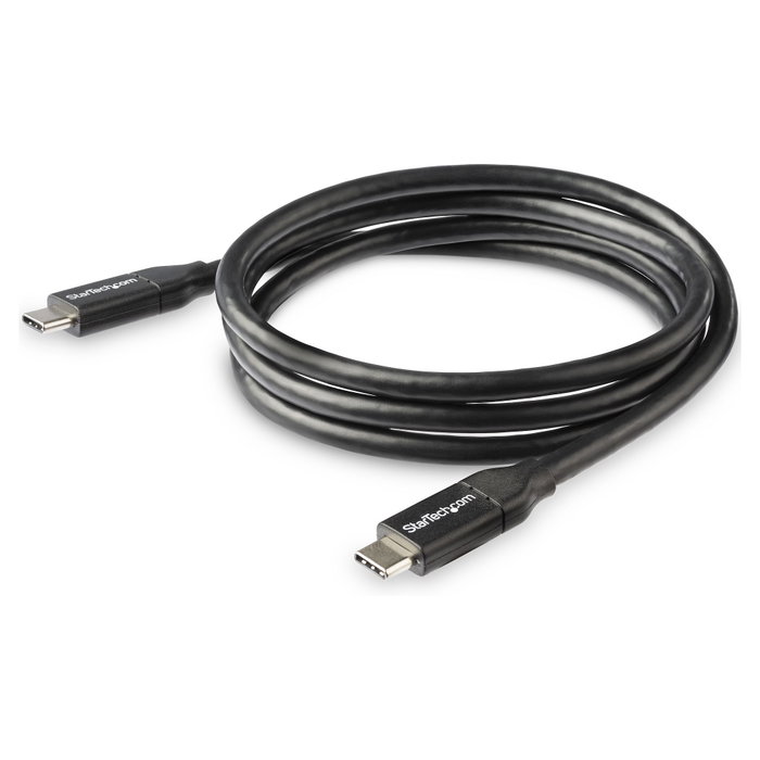 StarTech.com Cable USB-C a USB-C de 1m, 5A, USB 2.0, Negro StarTech.com Cable USB-C a USB-C de 1m, 5A, USB 2.0, Negro