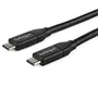 StarTech Cable USB-C a USB-C 1m Negro - USB 2.0 para Carga Rápida 100W/5A - Certificado USB-IF - Compatible Thunderbolt 3