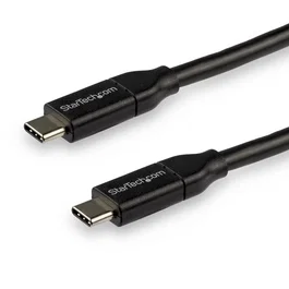 Startech Cable USB-C a USB-C 3m USB 2.0 - Certificado USB-IF - 5A / 100W PD - Para Carga Rápida y Alimentación de Portátiles - Negro