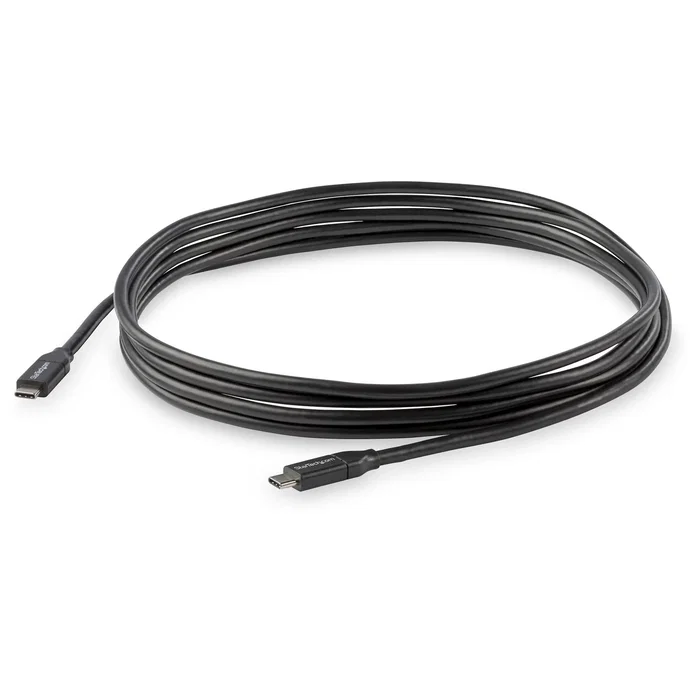 Startech Cable USB-C a USB-C 3m USB 2.0 - Certificado USB-IF - 5A / 100W PD - Para Carga Rápida y Alimentación de Portátiles - Negro
