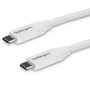 StarTech.com Cable USB-C a USB-C de 2m con 5A PD Blanco