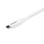 Startech USB2C5C2MW Cable USB-C a USB-C 2m, Blanco, 5A/100W (USB-IF Certified), USB 2.0, Carga Rápida, Compatible con MacBook Pro, Chromebook y Thunderbolt 3