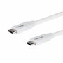 StarTech.com Cable USB-C a USB-C de 2m con 5A PD Blanco