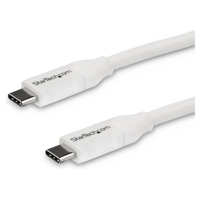 StarTech Cable USB-C a USB-C 4m 5A 100W Blanco StarTech Cable USB-C a USB-C 4m 5A 100W Blanco