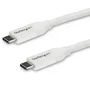 StarTech Cable USB-C a USB-C 4m Blanco, USB 2.0 con Power Delivery PD 5A / 100W Certificado USB-IF, Para Cargar MacBook, Chromebook y Dispositivos Móviles