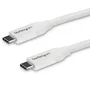 StarTech Cable USB-C a USB-C 4m Blanco, USB 2.0 con Power Delivery PD 5A / 100W Certificado USB-IF, Para Cargar MacBook, Chromebook y Dispositivos Móviles