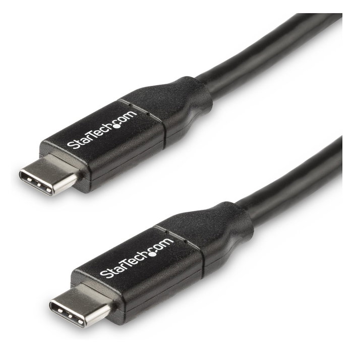 StarTech.com Cable USB-C a USB-C de 50 cm, 5A, Negro StarTech.com Cable USB-C a USB-C de 50 cm, 5A, Negro