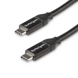StarTech.com Cable USB-C a USB-C de 50 cm, 5A PD, USB 2.0, Negro